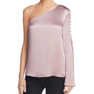 Parker Ripley One-Shoulder Silk Blouse